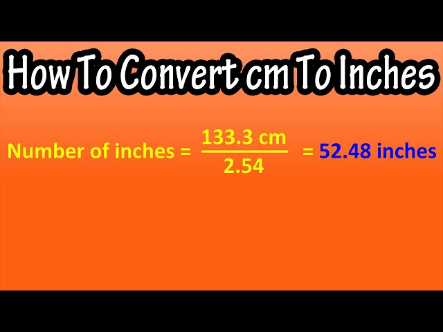 Cm to Inches - Conversion, Examples