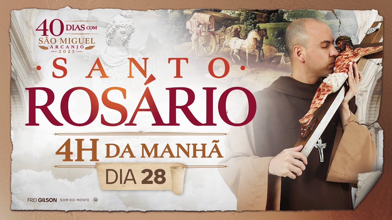 Santo Rosário | 40 Dias com São Miguel Arcanjo 2025 | 03:40 | 15/09 | 28° Dia | Live Ao vivo
