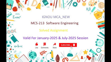 MCS 213 SOLVED ASSIGNMENT | MCS 213 IGNOU Solved Assignment Jan-2025 & July-2025 | MCA_NEW | IGNOU