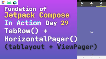 jetpack compose tablayout example | jetpack compose tabrow | jetpack compose horizontal pager day29