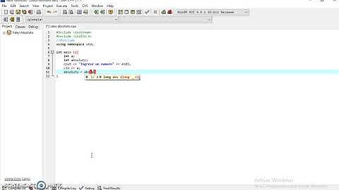 VALOR ABSOLUTO (Lenguaje C++)