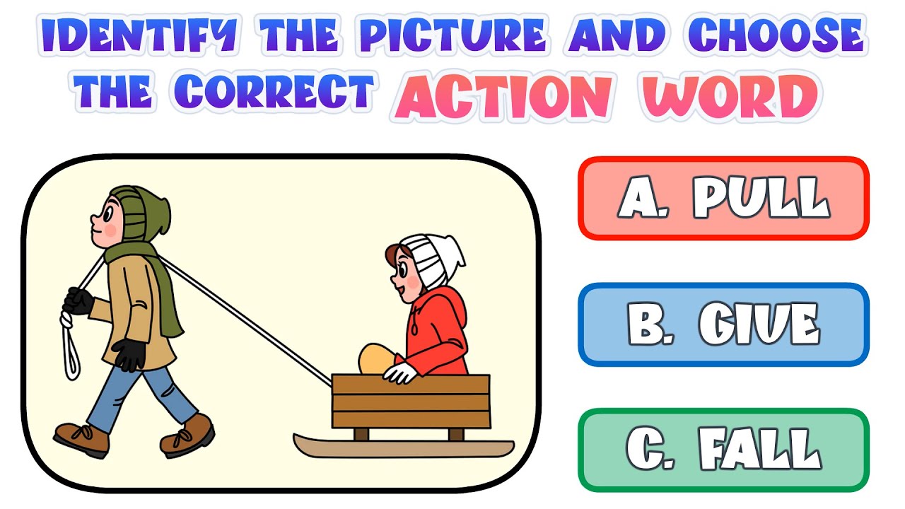 Quiz Time | Action Words Quiz | English Quiz for Kids | Picture Trivia | Identify the Image