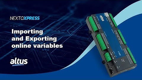 Nexto Xpress #78 - Importing and Exporting online variables