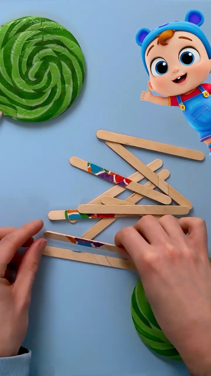 Pop! ? EASY DIY LOLLIPOP PUZZLE for kids ? ?  #babyjohn #puzzle #crafts