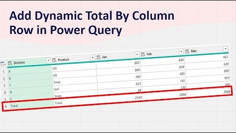 Add Dynamic Total By Column Custom Column in Power Query