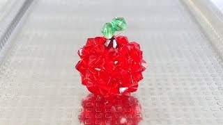 りんごの作り方 Apple, How to make beaded 【わんこビーズ r095】