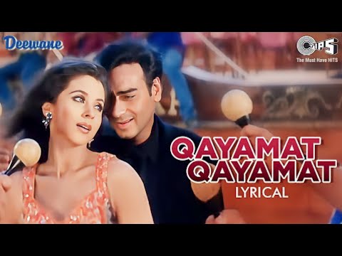 Qayamat Qayamat❤️Lyrical - Deewane - Ajay Devgn, Urmila - Sukhwinder Singh, Alka Yagnik -Hindi Hits