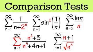 Direct comparison & limit comparison tests (8 examples) Calculus 2