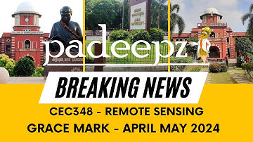 CEC348 Remote Sensing Grace Mark Details | Anna University Latest News Today |