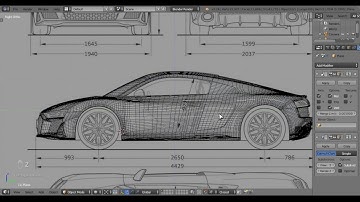 Audi R8 V10 Coupe Quattro - 3D Modelling with Blender | Part 2/2