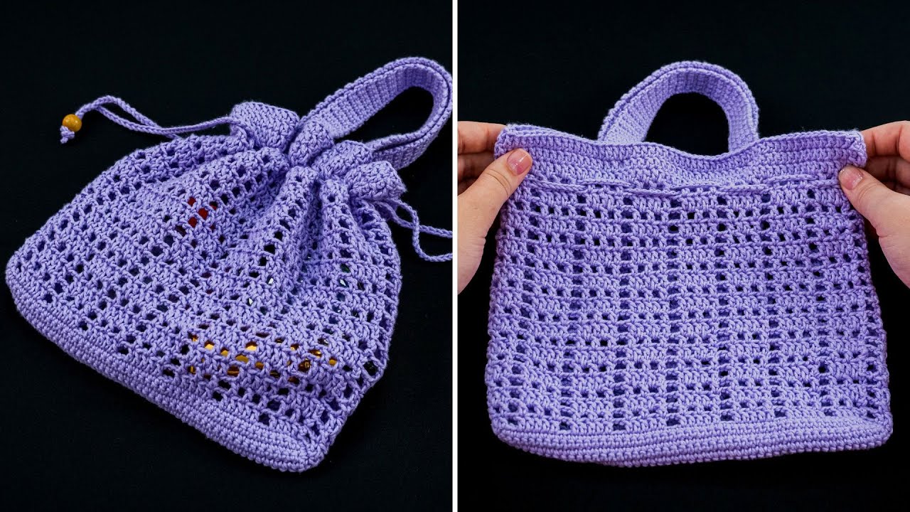 An easy crochet bag for beginners - a very beautiful and simple pattern ...
