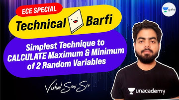 CALCULATE Maximum & Minimum of 2 Random Variables | Technical Barfi | GATE 2022 (ECE) | Vishal Sir