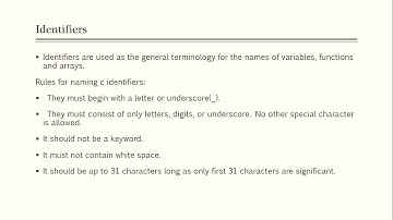 C Keywords and Identifiers | Malayalam tutorial