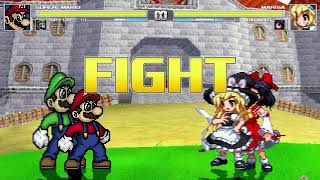 AN Mugen Request #1076: Super Mario & Super Luigi VS Marisa & Reimu