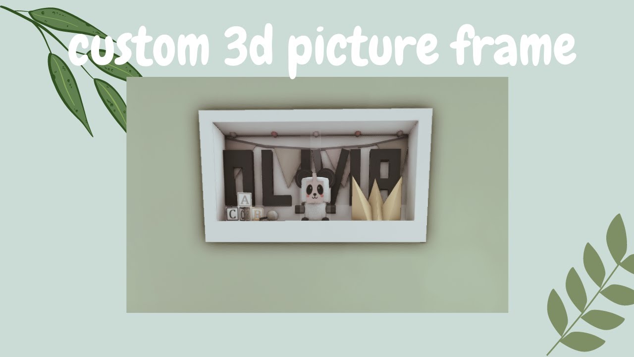 bloxburg kids 3d picture frame bedroom decal build hack [roblox YouTube