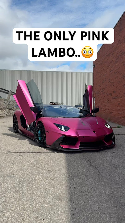 The Only Pink Lambo To Exist..😳 #lamborghini #aventador #carwrap #transformation #supercar #shorts
