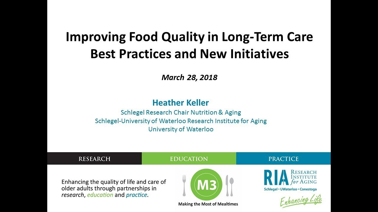Improving Food Quality in Long Term Care webinar with Heather Keller