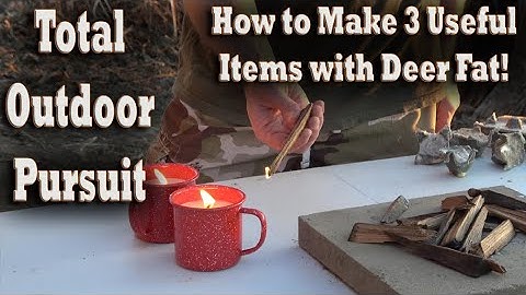 How To Render / Use Whitetail Deer Fat / Tallow for Fire starters, Crafts and By-Products Pt. 2!
