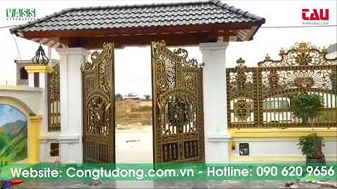 Lắp đặt motor âm sàn cho cổng nhôm đúc tự động tại Ninh Bình. Hotline 090 620 9656