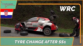 ELFYN EVANS - SCOTT MARTIN TYRE CHANGE AFTER SS1 || WRC RALLY CROATIA 2022 || PURE SOUND 4K