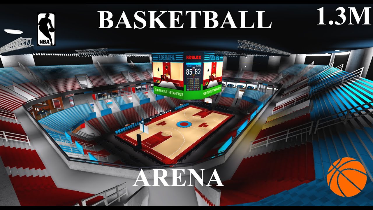 Roblox Welcome To Bloxburg Basketball Arena Tour First Bloxburg Video Youtube - the building arena roblox