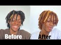 Dying Locs Ginger & Golden Brown from Black ft. My Brother | First Time