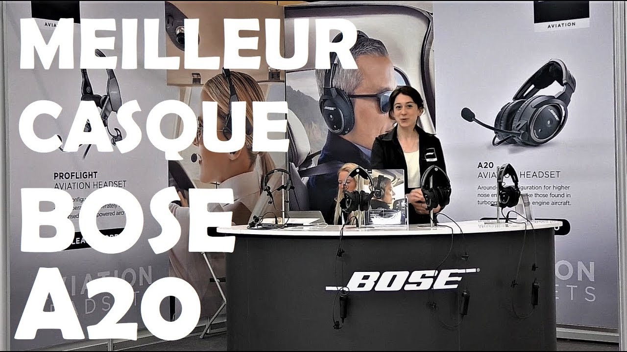 Casque d'aviation Bose A20 ANR pour pilote d'avion