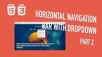HTML Tutorial - How to Create a Navigation Bar with a Dropdown - Part 2