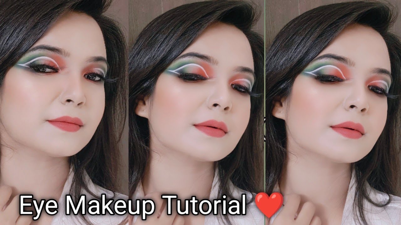 Independence Day Inspired Makeup Look || Tri color Inspired Eye Makeup ||15 August Makeup Tutorial