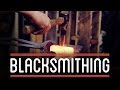 Blacksmithing iron ore into a hammerhead  how to make everything tools 46