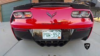 Loud chevrolet corvette c7 z06 w/ armytrix valvetronic exhaust! revs & acceleration sounds!