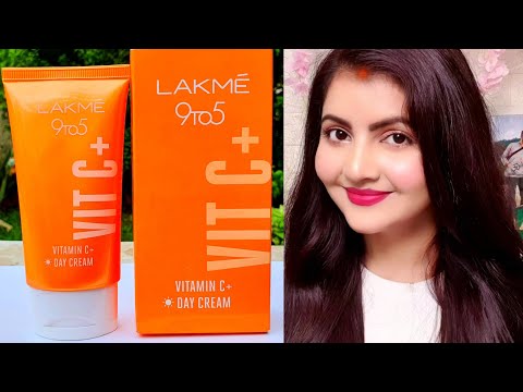 Lakme 9to5 vitaminC+ day cream review | RARA | day cream for glowing skin | vitamin C day cream