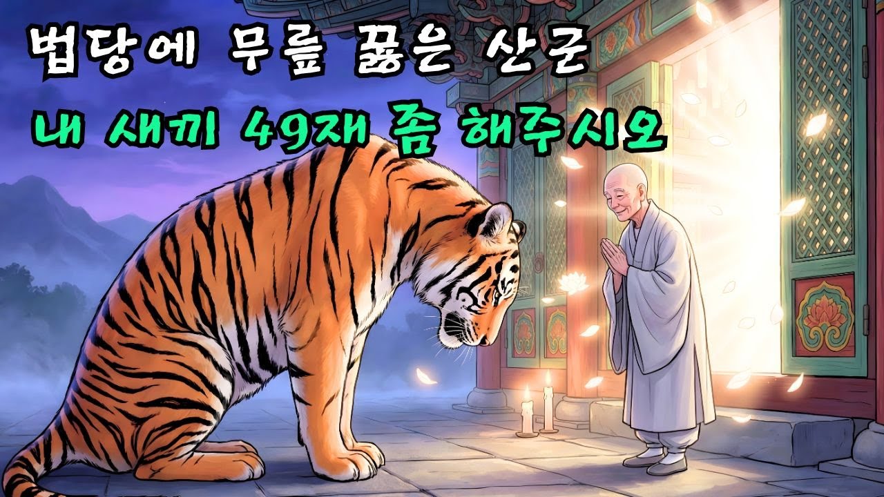 [실화] 49재 날 법당에 엎드린 호랑이 "스님, 제 새끼 천도재 좀 지내주시오" | 야담 | 야사 | 전설 | 민담 | 설화 | 옛날이야기 l 오디오북