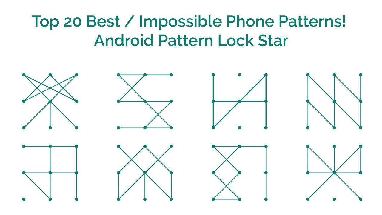 Top 20 Different Types Of Hard Pattern Lock In Android Phone Youtube