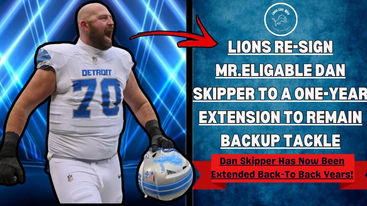 To Wrap Up Day 1 Of Free Agency The Detroit Lions Decide To Re-Sign Dan Skipper To A 1-Year Deal!