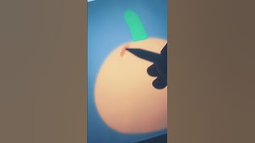 Drawing a pumpkin on an iPad