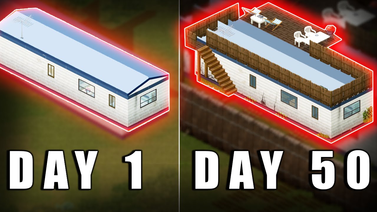 I Survived 50 DAYS Trapped In A Trailer Park Project Zomboid Finale