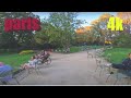 Paris marche  pied avec camera 4k dans le jardin de luxembourg