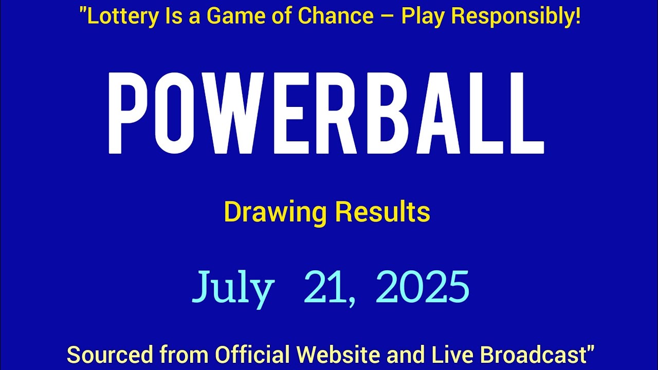 Powerball winning numbers July 21, 2025 - YouTube