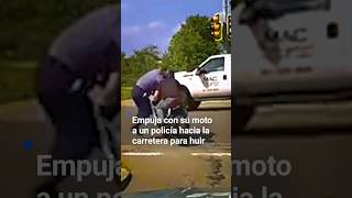 Man pushes police officer with his motorcycle and flees in #Massachusetts