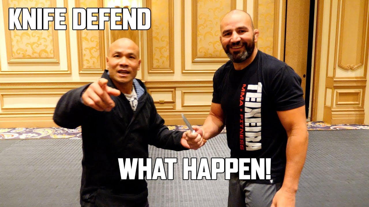Knife Defend with UFC Fighter Glover Teixeira | Master Wong