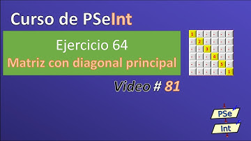 81. Ejercicio 64 PSeInt - Matriz con diagonal principal