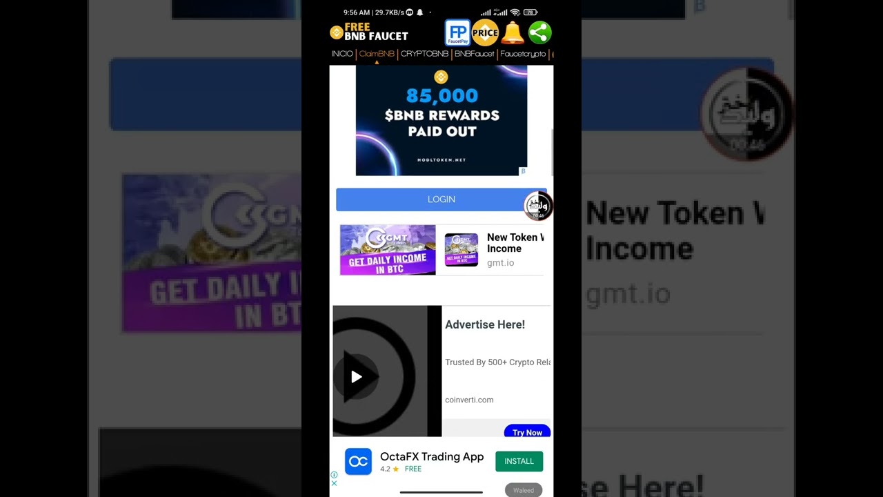 BNB Faucet | Claim BNB Every 5 Minutes | 