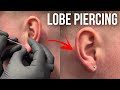Lobe piercing | Quick ear piercing for this guy