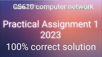 CS610 paractical assignment 1 solution spring 2023