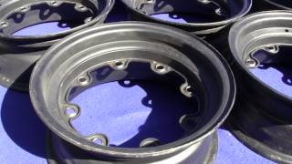 1960-1961 Pontiac 8 Lug Wheels RARE Reinforced Tang Wheels Set of 5