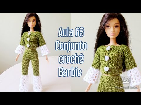 Roupa de crochê Barbie/ Ropa tejida a crochet muñeca Barbie/ Crochet  clothes for Barbie dolls 