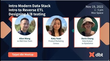 Taipei dbt Meetup #7 Intro to Modern Data Stack, Reverse ETL, A/B testing