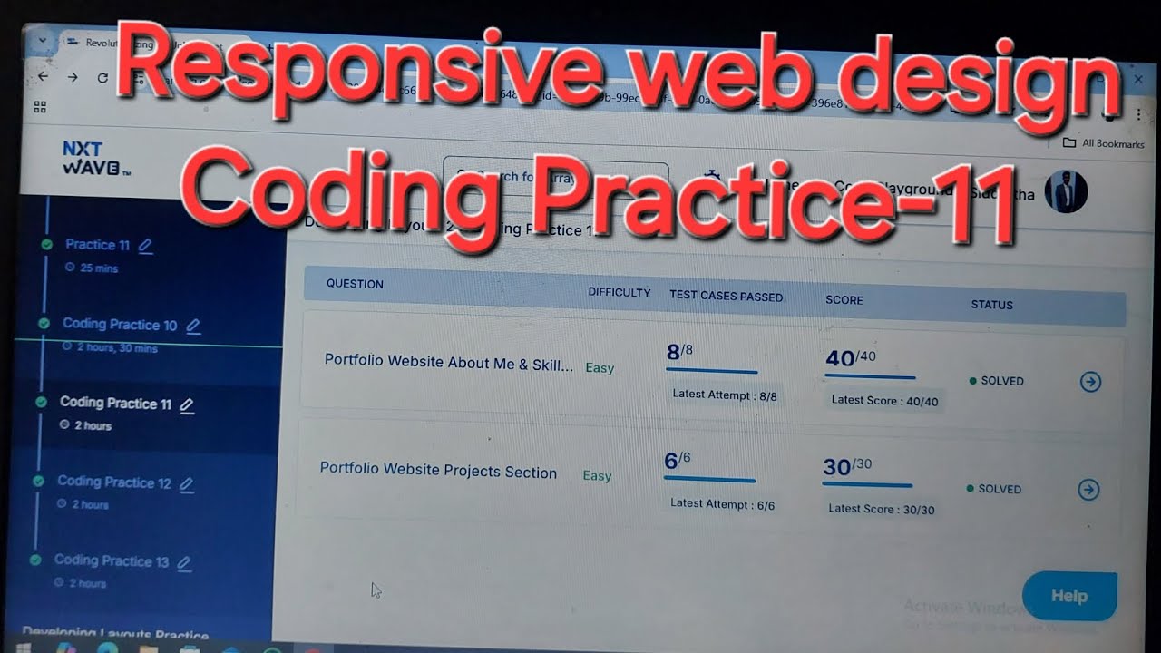 Coding Practice-11 Responsive Web Design | CCBP | NXTWAVE | HTML,CSS ...