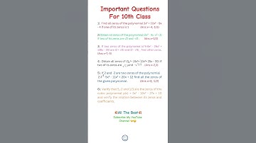 10th class | Repeated Questions | VVI #math #viral #shorts